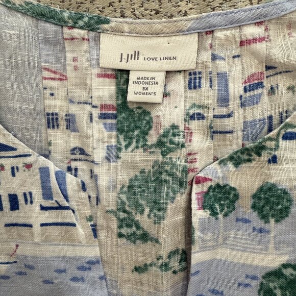 J Jill Linen Italian Summer Dress - Picture 2 of 4